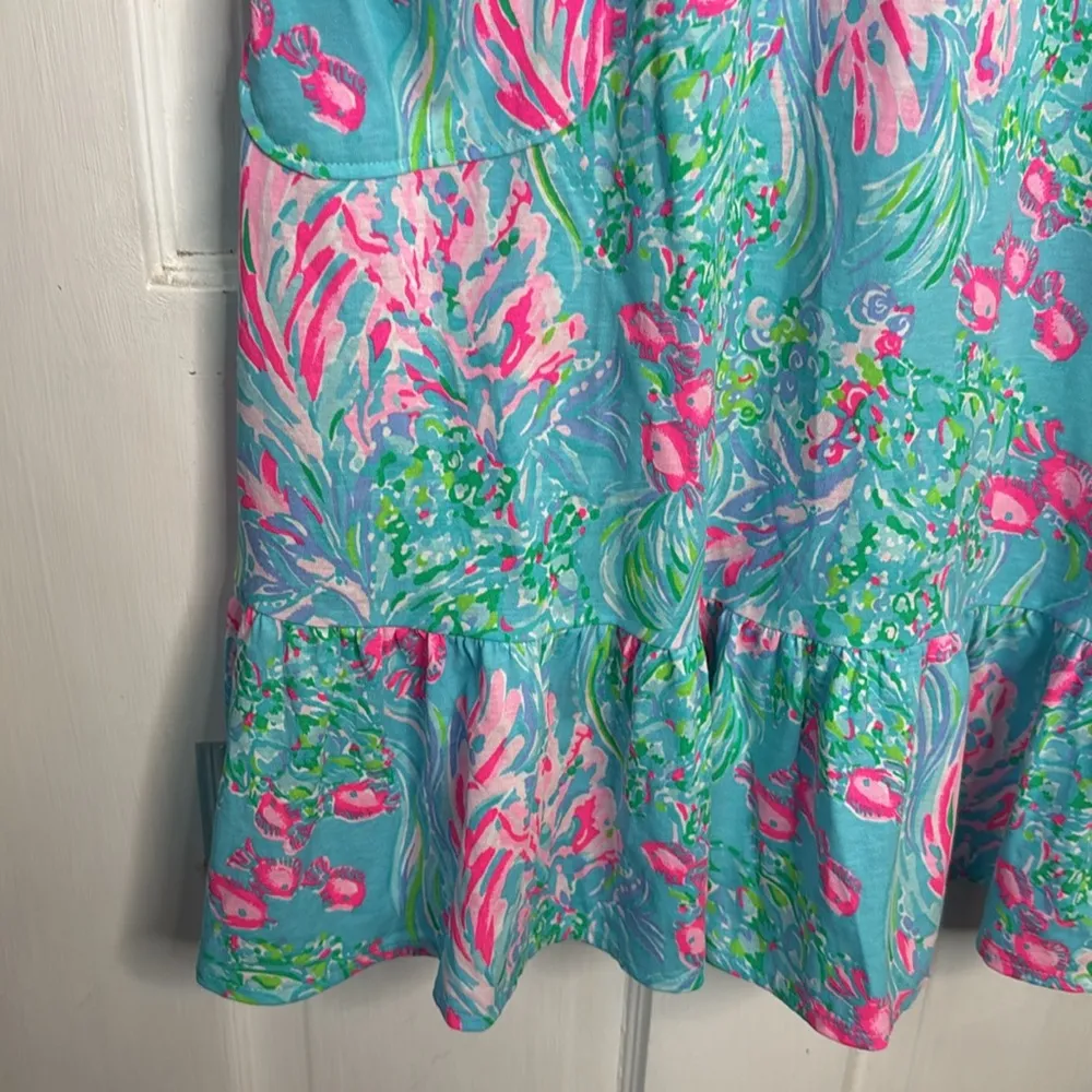 Lilly Pulitzer Floral Sleeveless Kristen Flounce Dress EUC W1151 Sz XS - Image 7