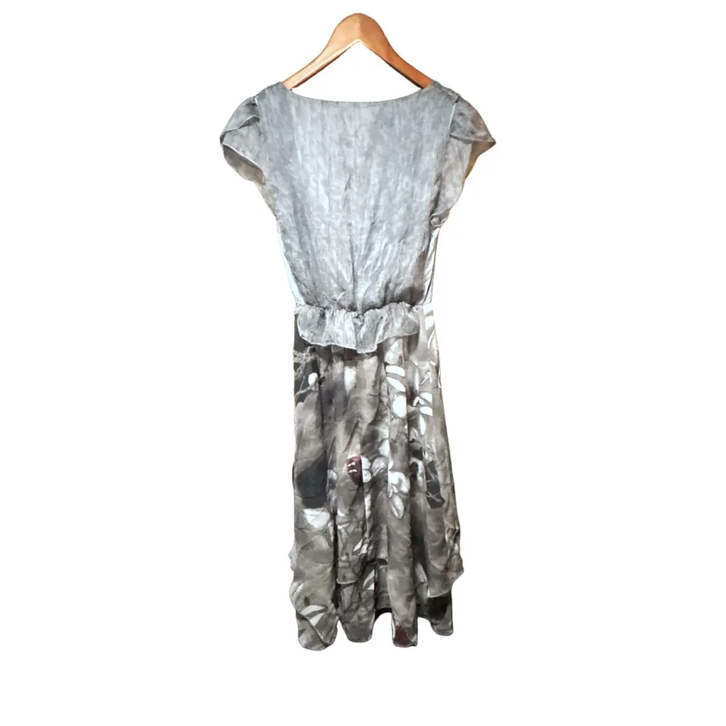 Women's G.D Fashion Dress Size M Gray Floral Size M - Image 3