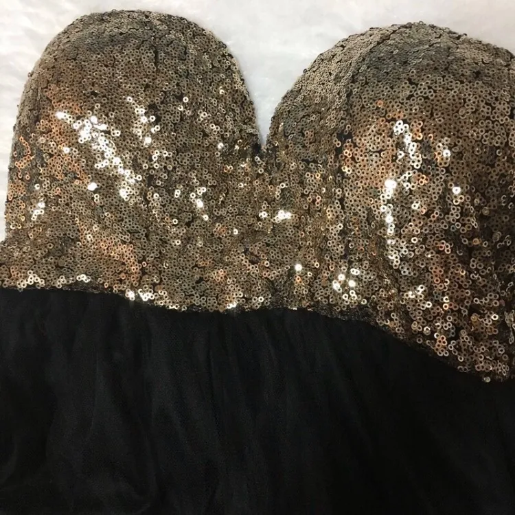 Strapless Sequin Gauze Organza Dress Multiple - Image 6