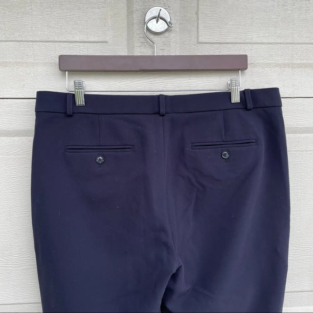 Banana Republic Womens Pants Slacks Navy Blue Avery Scallop Hem Ankle Size 14 - Image 6