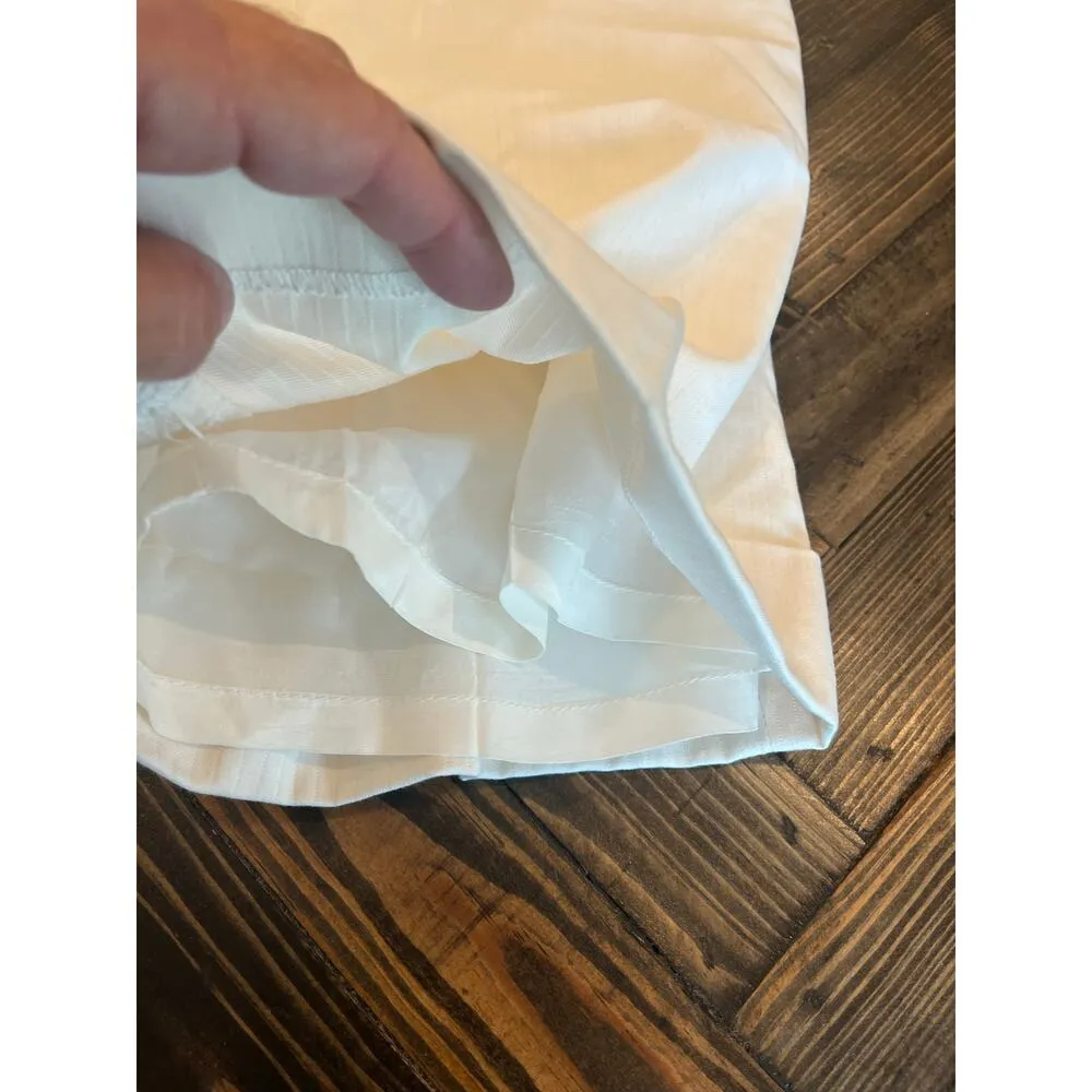 Banana Republic Cotton Silk Blend Pants Women 14 Neutral Light Academia Preppy - Image 10