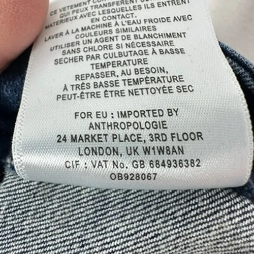 Pilcro by Anthropologie High Rise Utility Denim Shorts Blue Size 27 Apron Pocket - Image 11