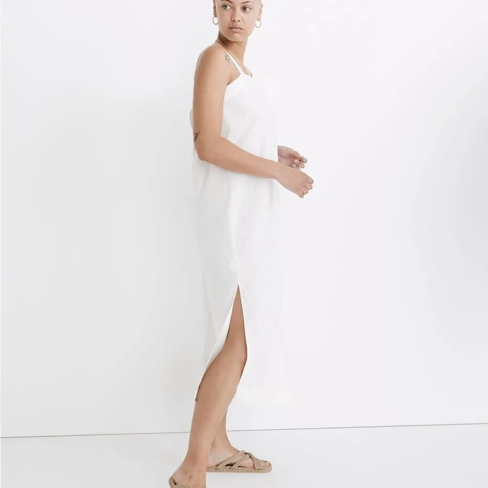 Madewell Princess Seamed Midi Dress Lighthouse‎ Sz XL Lagenlook Linen Cotton - Image 3