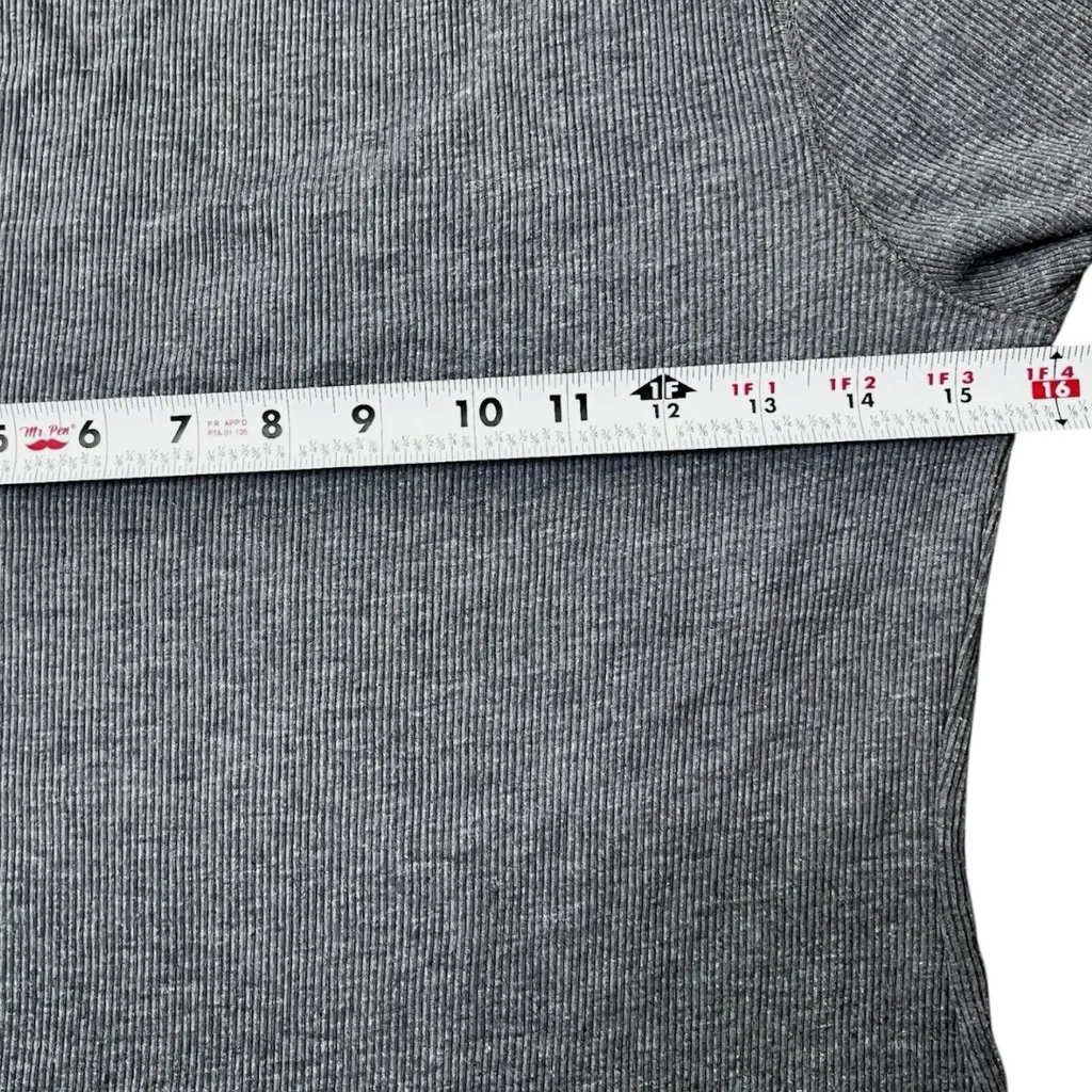 Vintage One World Y2K Embellished Long Sleeve Gray Shirt Size P Med Indie Grunge - Image 8