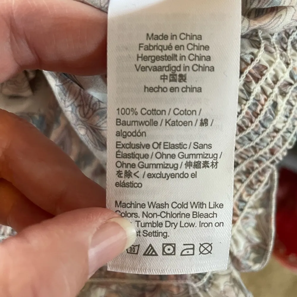 NWT J. Crew Smocked cotton top in Liberty® Faraway Plum floral sz M - Image 5