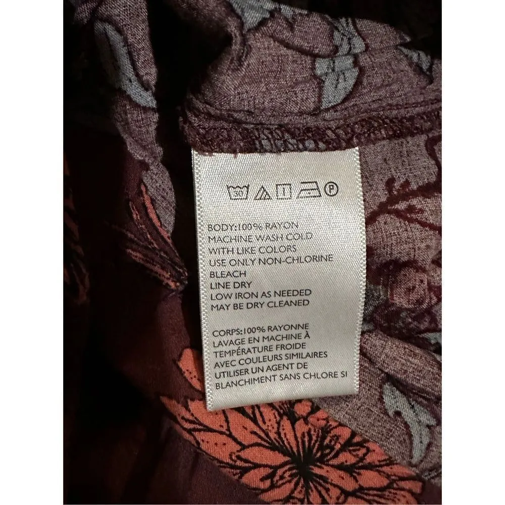 Urban Outfitters X KIMCHI BLUE Anita Wine Floral Ruffle Plunge V-Neck Skorts Rom - Image 11