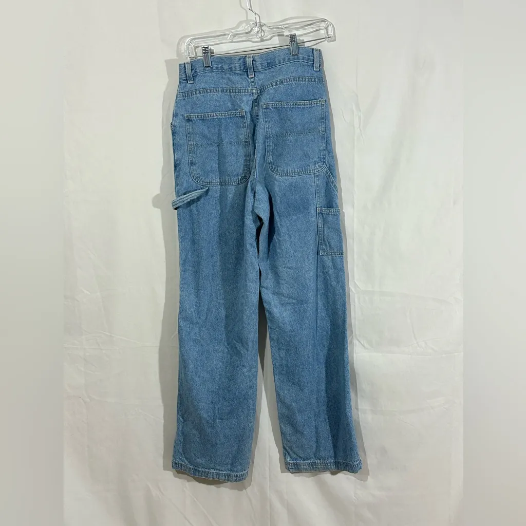 Vintage Action West Carpenter Jeans 90s Y2K Light Wash Baggy Workwear Denim 14” Blue Size 28 - Image 2