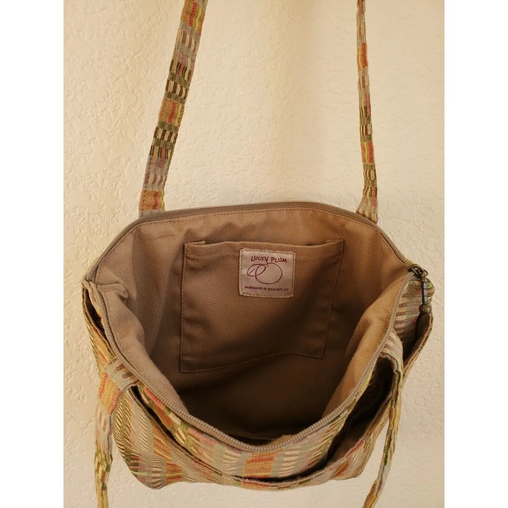 Lucky Plum Crossbody Purse Boulder Colorado Geometric Tapestry Bag 10" - Image 6