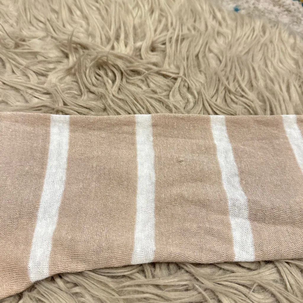 Eileen Fisher organic linen blend striped round neck box top sweater size petite - Image 3