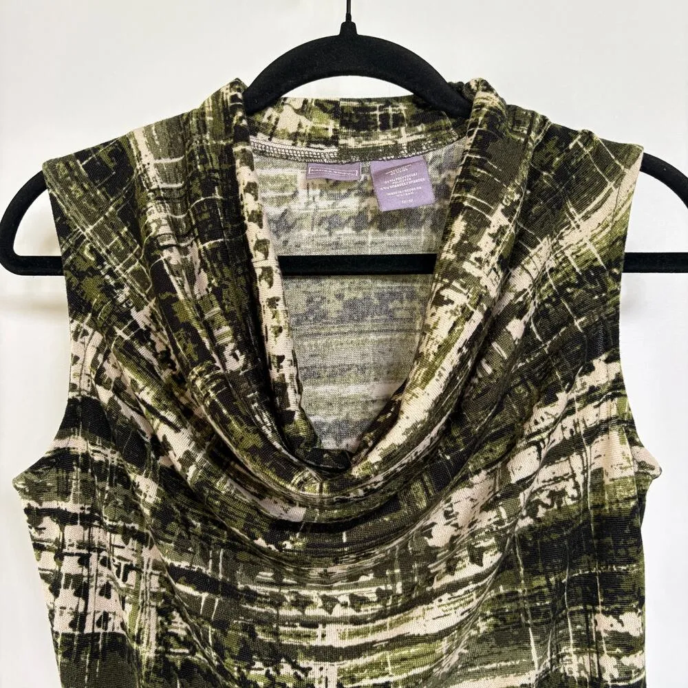 Y2K Cyber Green Cowl Neck Tank Top Blouse Fairy Grunge Sexy Party Medium - Image 4