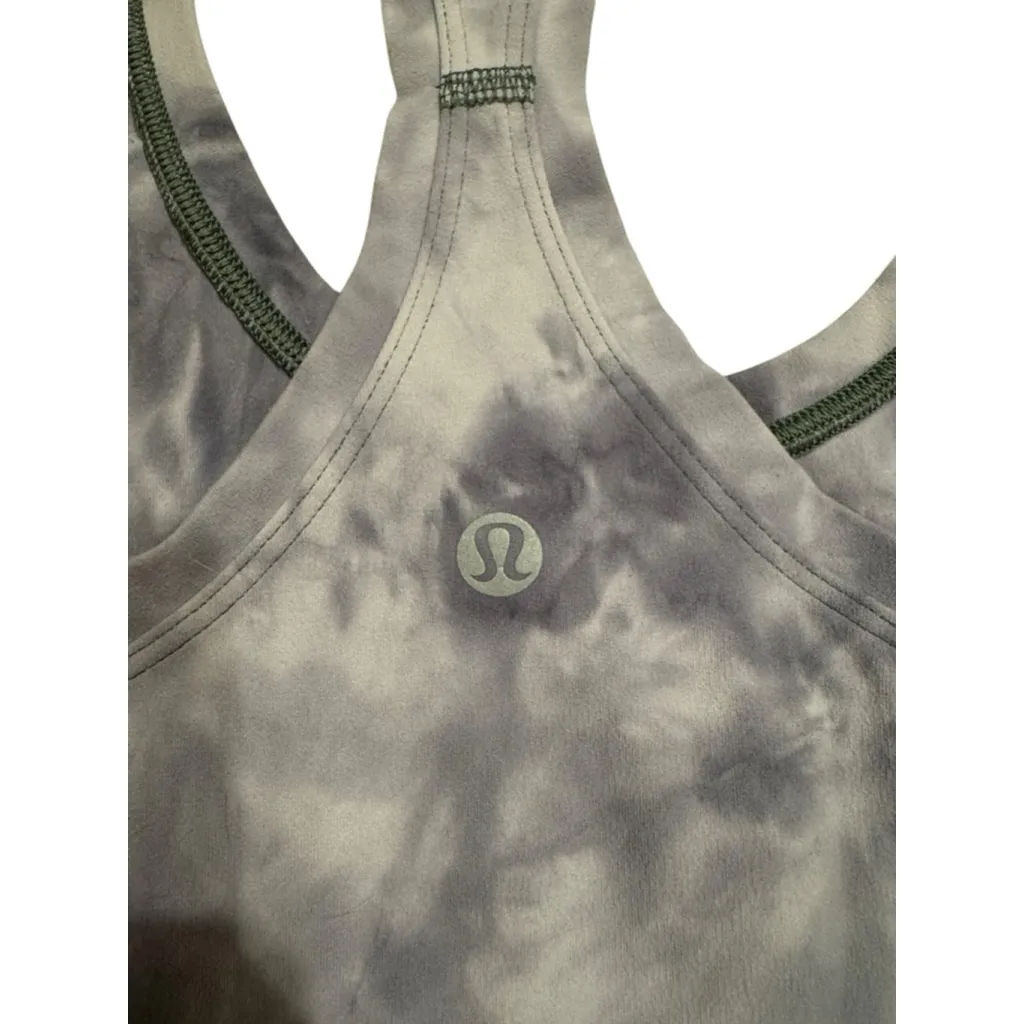 Women's Lululemon Grayish purple and White Tie-Dye Racerback Tank Top S - Image 2