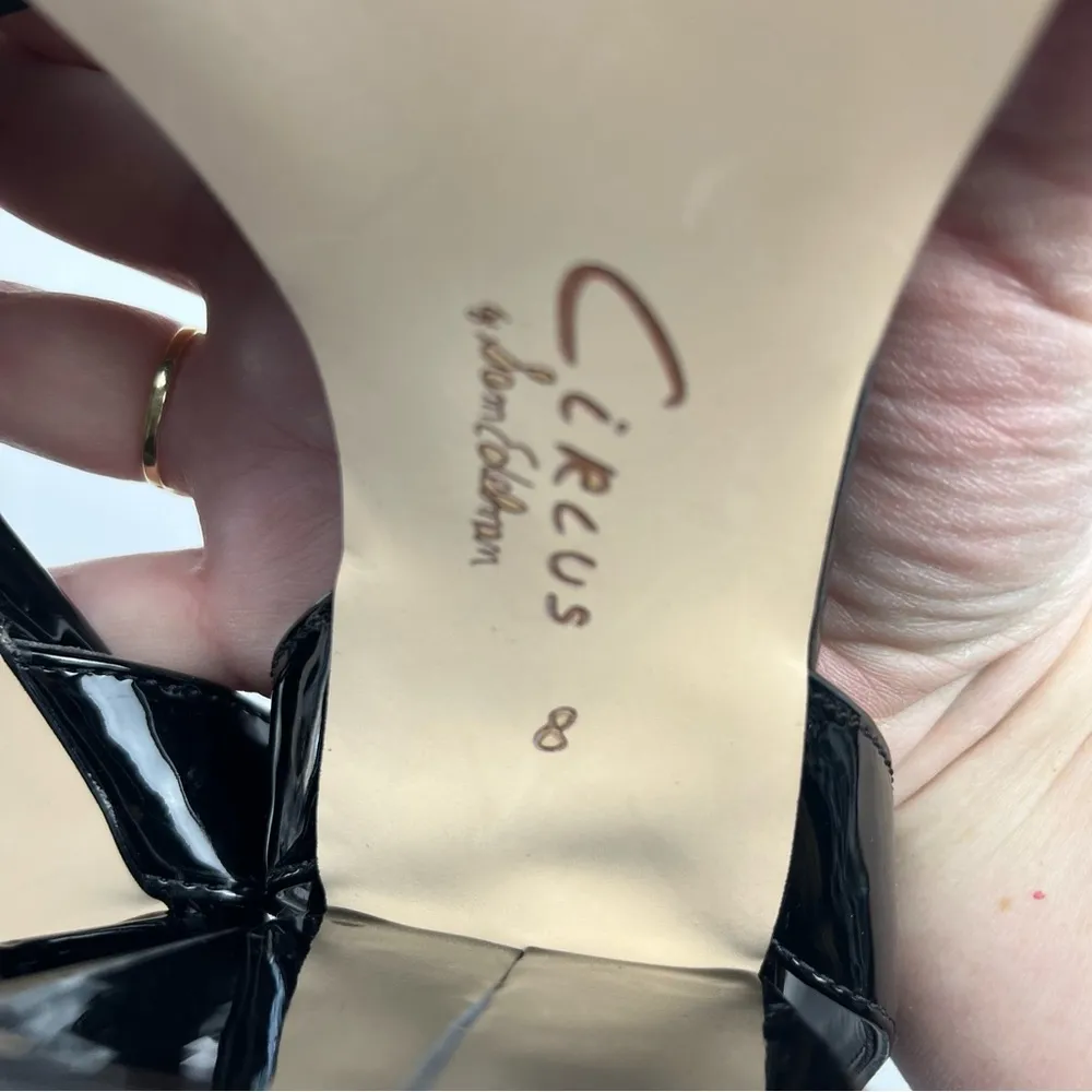 Circus Sam Edelman Kaitlyn Ankle Wrap Strap Sandal Women 8 Black Chunky Heel Y2K - Image 4