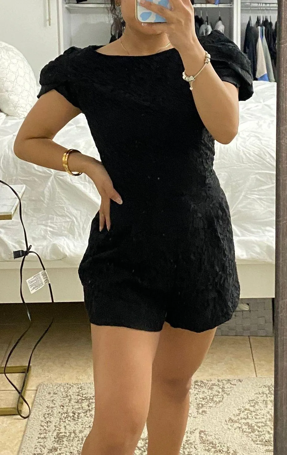 Black Lace Romper - Image 2