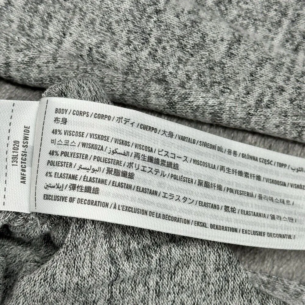 Abercrombie & Fitch Shirt Womens Medium Heather Gray Soft A&F Cozy Casual Lounge - Image 7