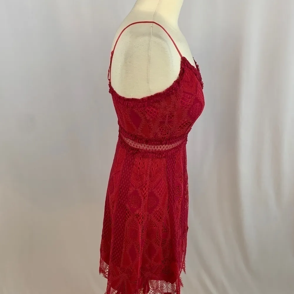 Foxiedox Gloria‎ Lace Mini Dress in Raspberry - Image 5