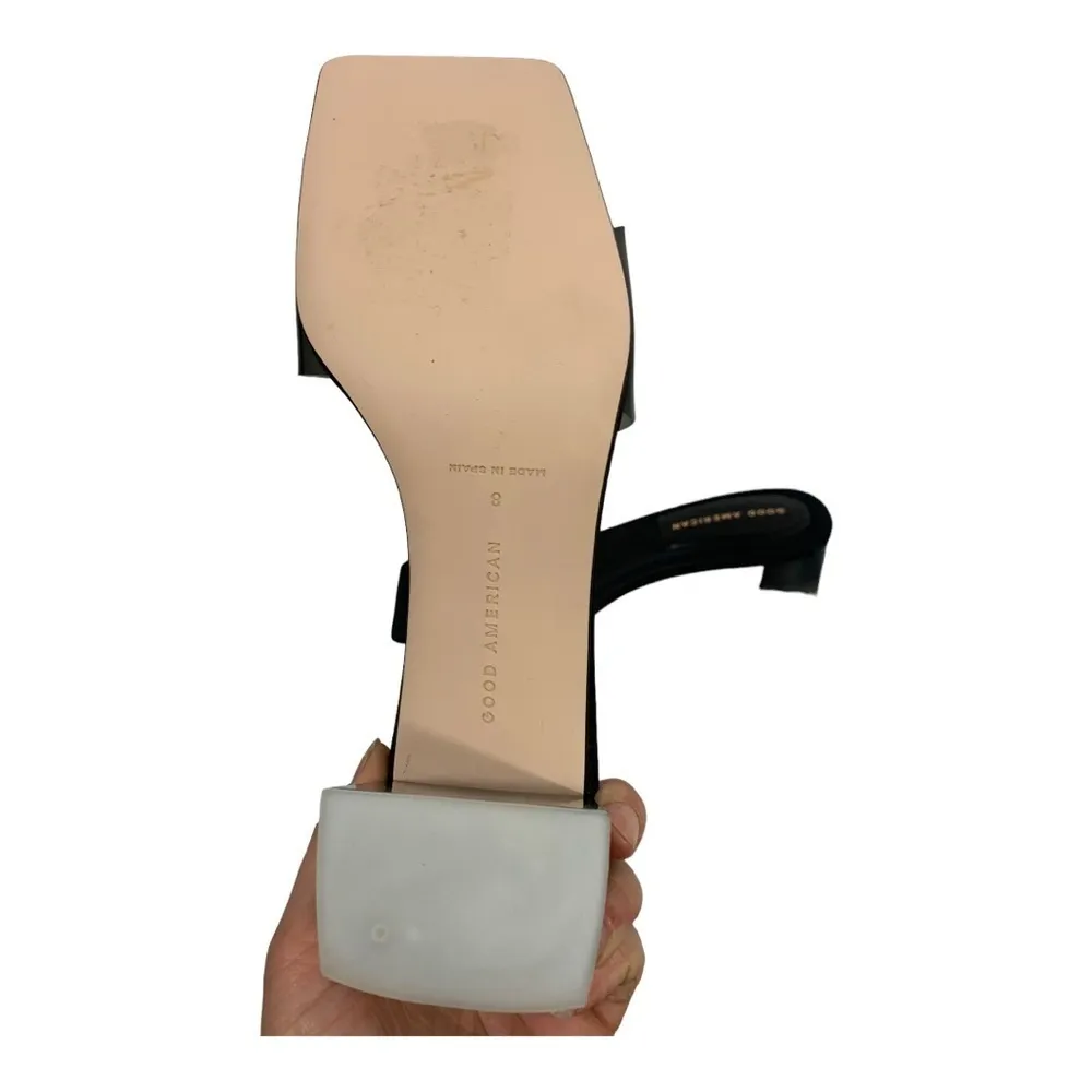 Good American Block Heel Slide Sandal Size 8 - Image 7