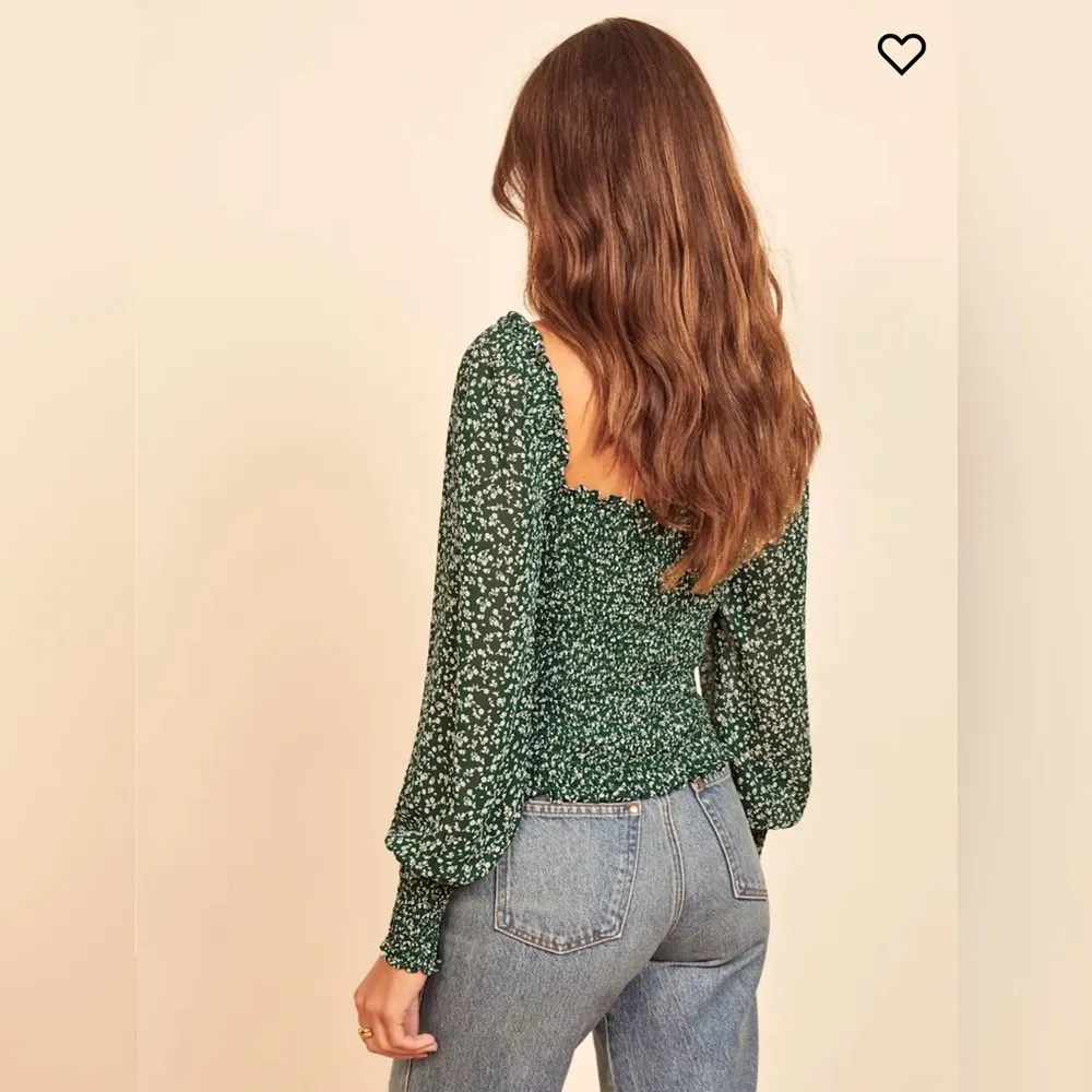 Reformation Pinto Top in Parsley Green Size Small - Image 4