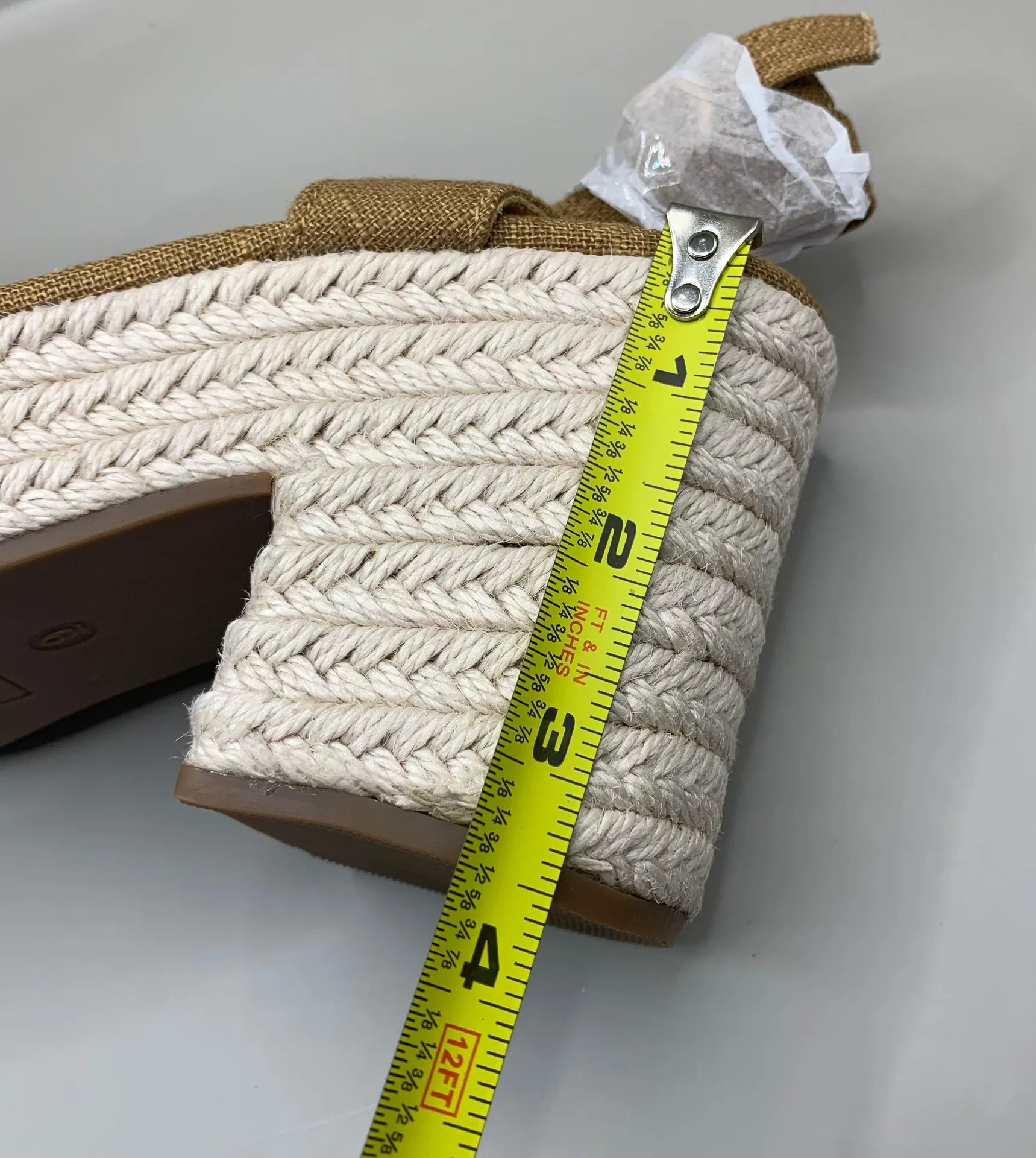 Women Knot Decor Chunky PLatform Ankle Strap Wedge Sandals 9 - Image 11