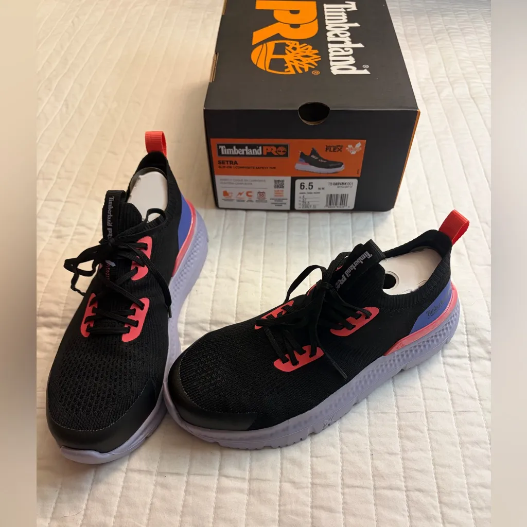 Timberland Pro Setra Knit Composite Safety Toe NIB Black / Pink - Image 2