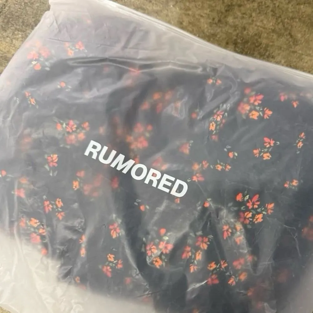 NWT Rumored Frontier Maxi dress Spanish Poppy floral Black Size M - Image 4