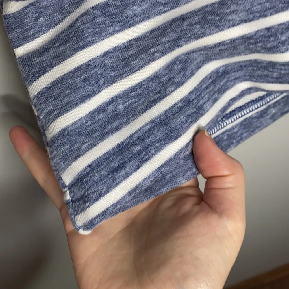 Organic Rags French terry Heather Blue striped hoodie size XS - Image 90