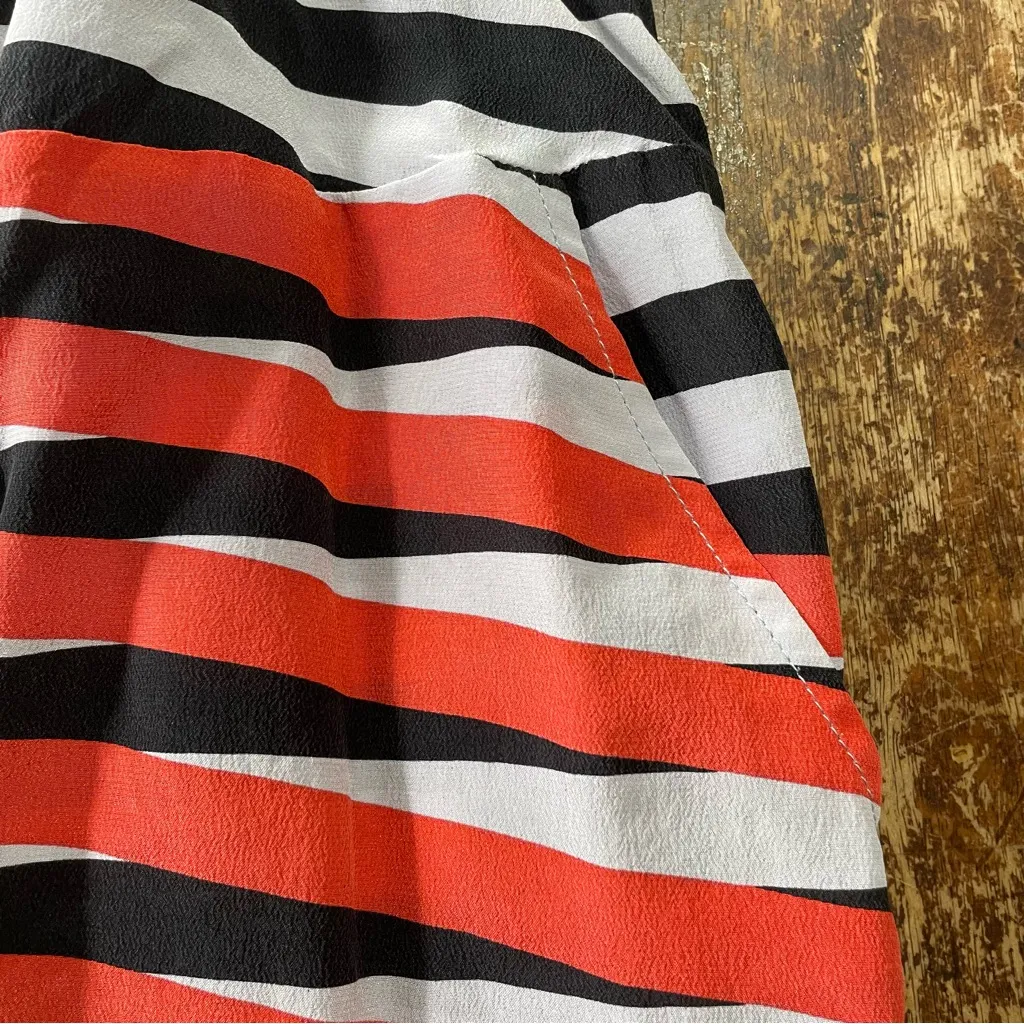 Dusen Dusen Silk Abstract Shirt Dress Size Medium Blue - Image 7