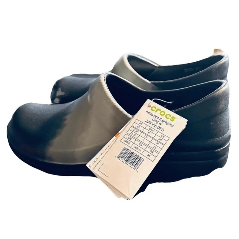 Crocs Neria Pro II Work Clog Black Ombre Slip Resistant - Image 3