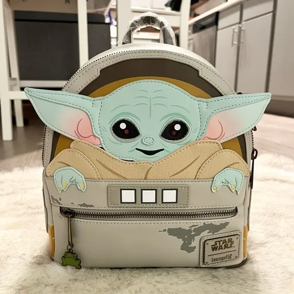 NWT Loungefly Star Wars Mandalorian Grogu The Child Baby Yoda Mini Backpack - Image 2