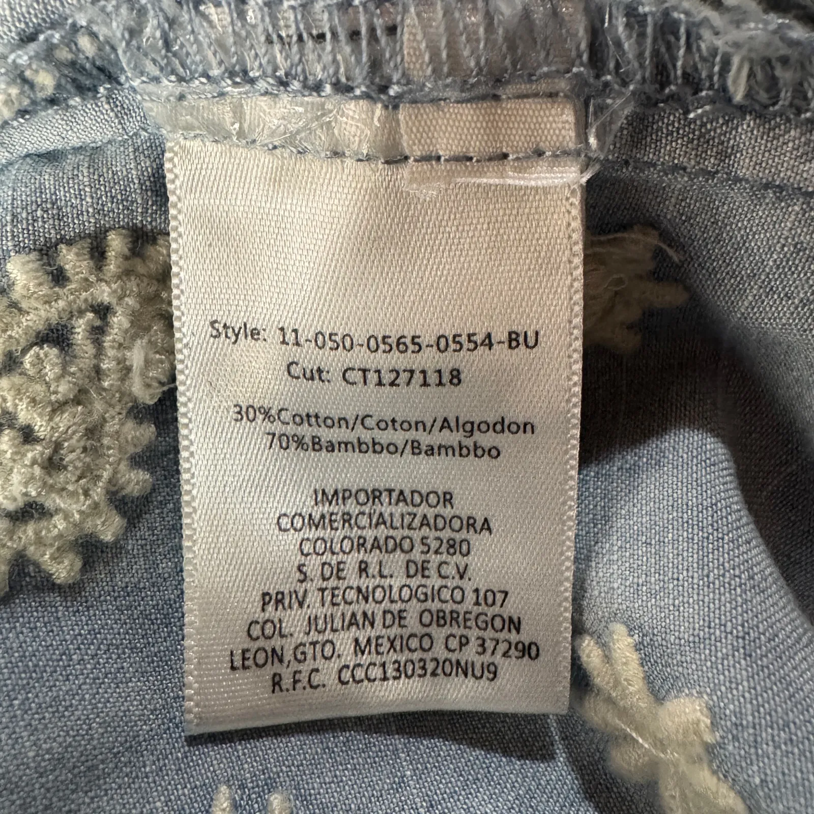 Stetson X-Large Western Top Snap Front Geometric Long Sleeve Chambray Collared - Image 7