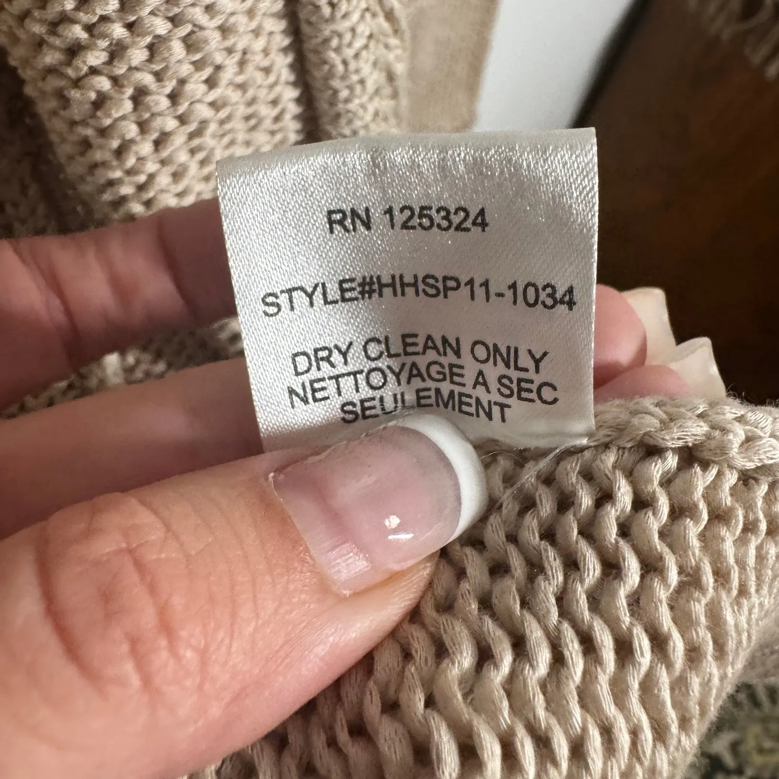 Haute Hippie Cardigan Women M Tan Knit Fringe Cotton Boho Western Fall Country - Image 9