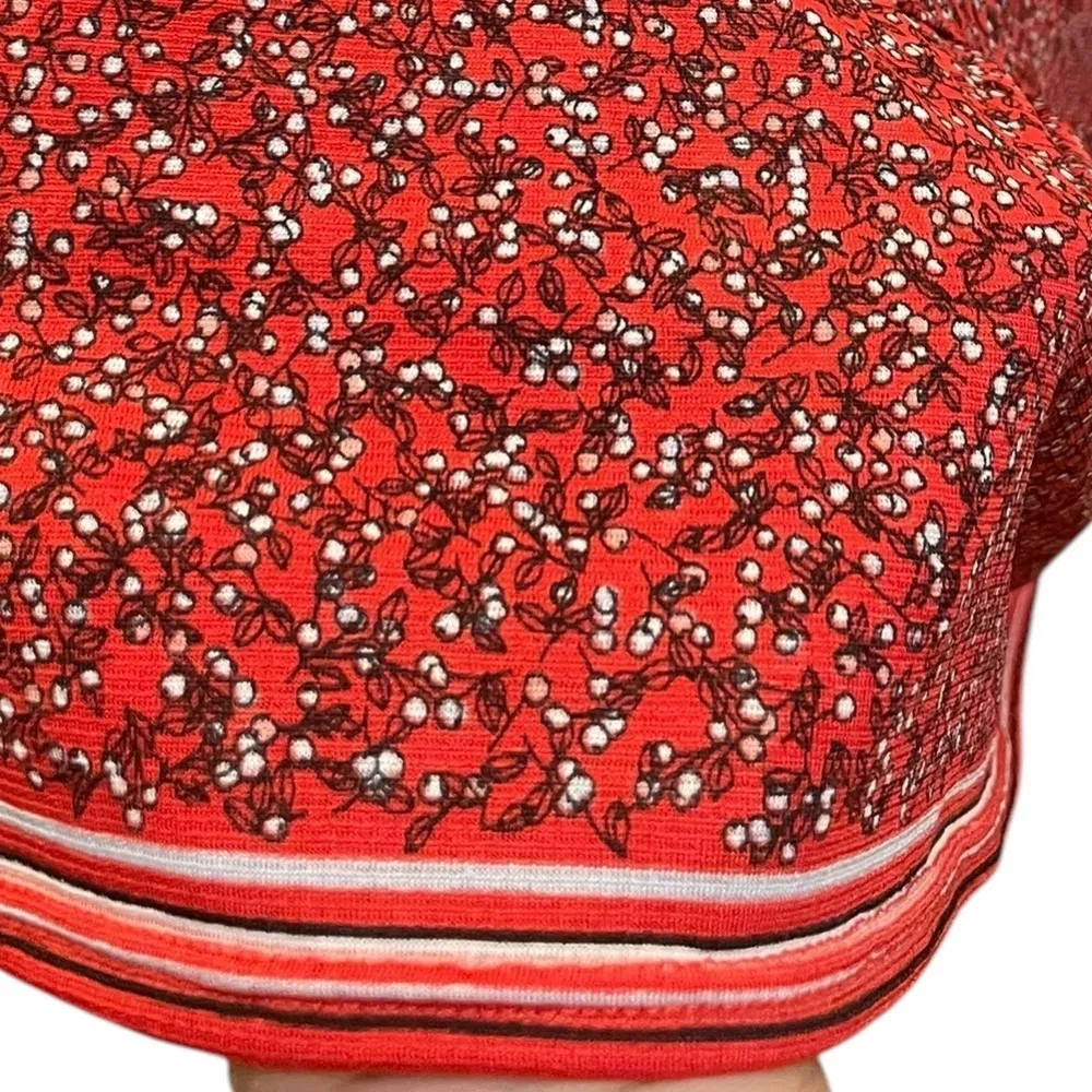 Max Studio Red Floral Print Tiered Sleeveless Flowy Tiered Shift Sundress Size 8 - Image 6