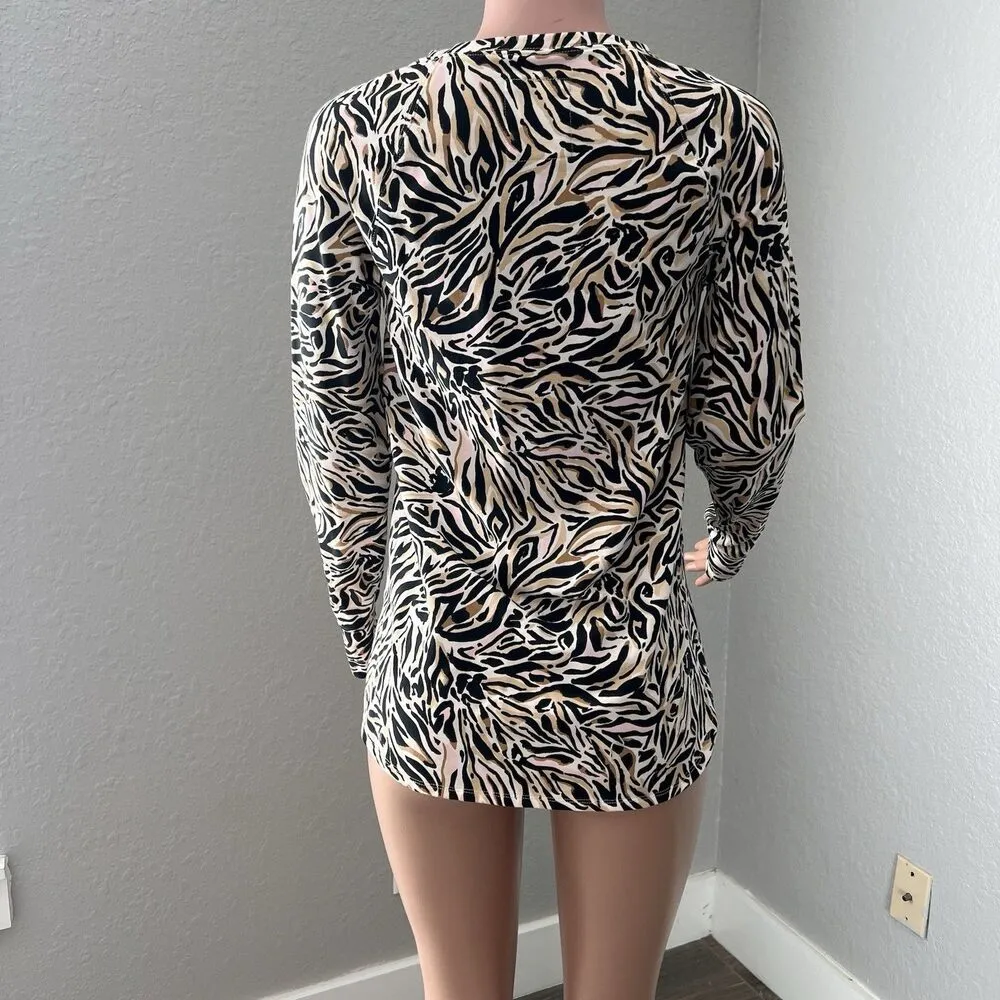 Lilly Pulitzer UPF 50 Luxletic Blythe Long-Sleeve Activewear Sz SMALL  Zebra #82 - Image 3