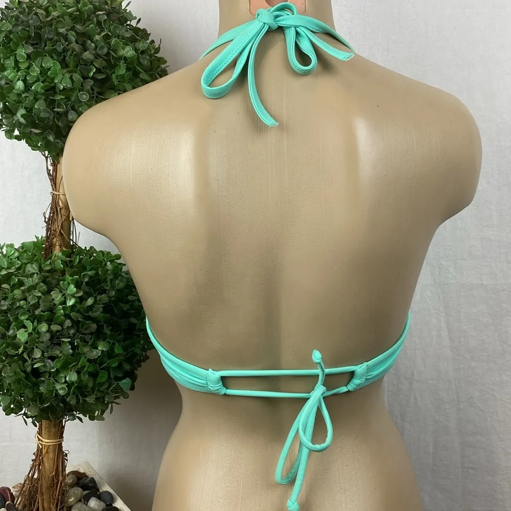 Victoria’s Secret Aqua Blue Padded Underwire Contour Bikini Swim Suit Top 36C - Image 2