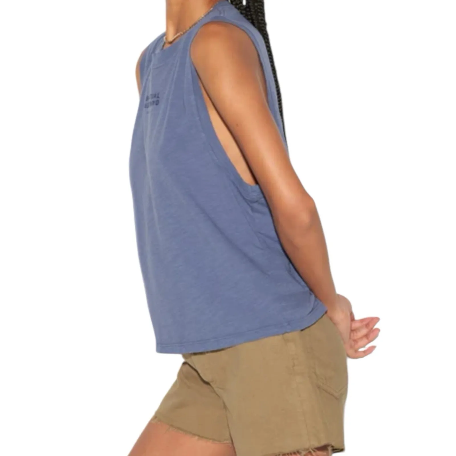 NWT Spiritual Gangster SG LA Jagger Slub Tank Top Blue Women’s XS - Image 2