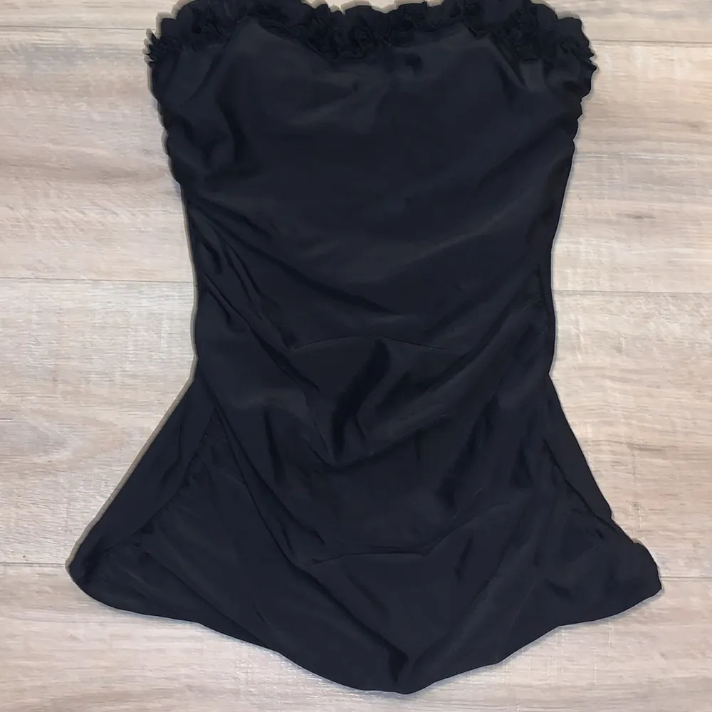 Diviine Modestee black ruffle tankini swimsuit top - Image 3