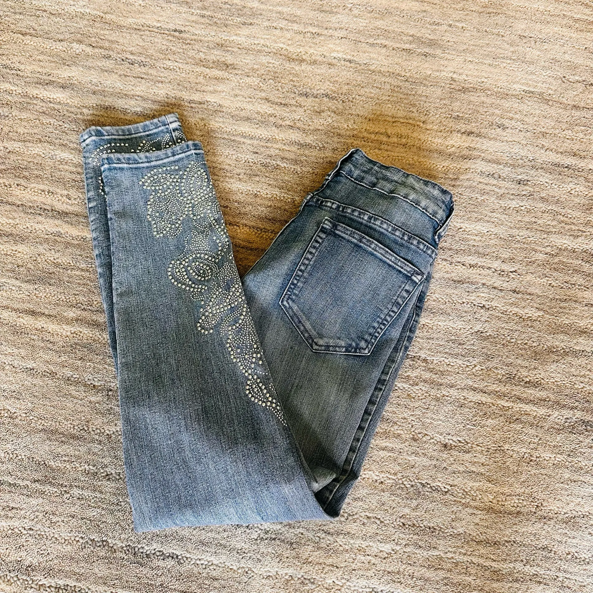 Soft Surroundings Riley Slim Ankle Jeans, Studded Embellishments, High Rise - Image 4