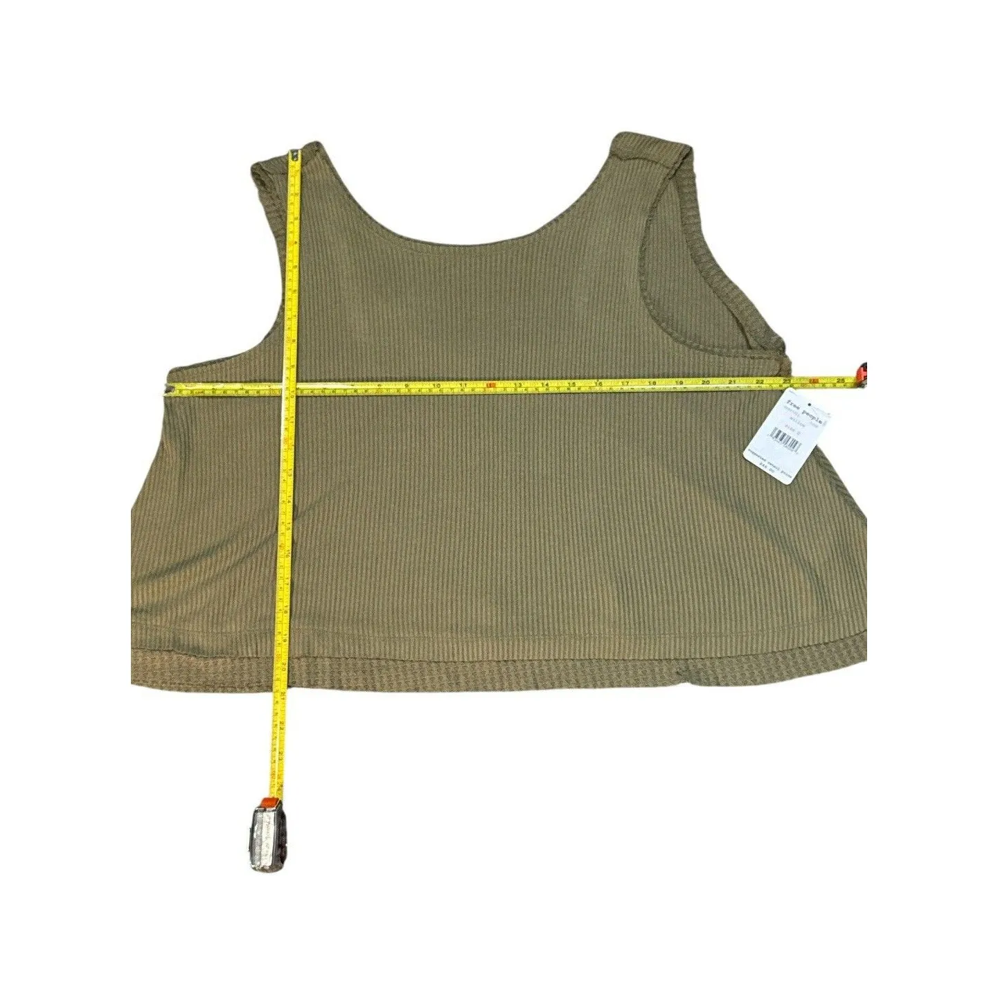 We The Free People Womens Willow Olive Frayed Hem Love Tank Top -Size Small Boho - Image 8