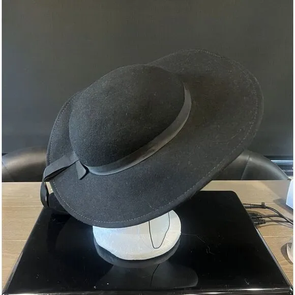 Vintage Doeskin Hat‎ Black Wool Felt Hat Made USA Geo Bellman Fedora - Image 2