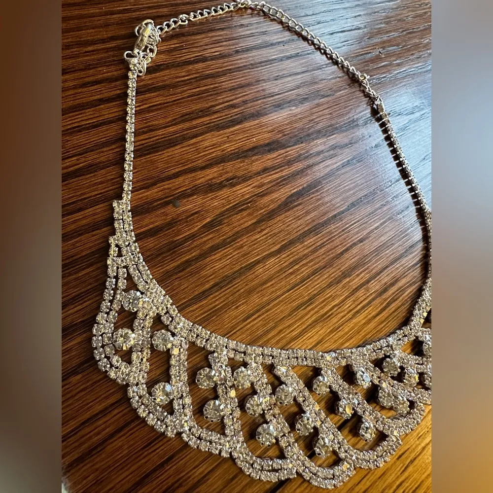 Joan vass New York 925 sterling silver paved diamonds necklace 16+2” inches - Image 5