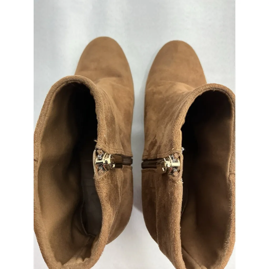 Womans Target Ankle Boots 7 Brown Side Zip Block Heel - Image 6