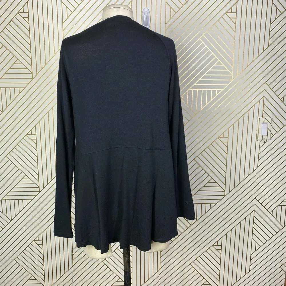 LNA Black Modal Long Sleeve Jersey Scoop‎ Neck T-Shirt Size US XS - Image 7