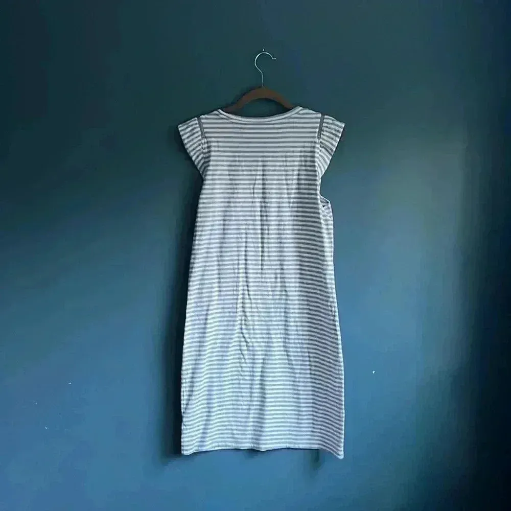 MICHAEL Michael Kors, gray and white striped short sleeve dress‎ woman’s size S - Image 4
