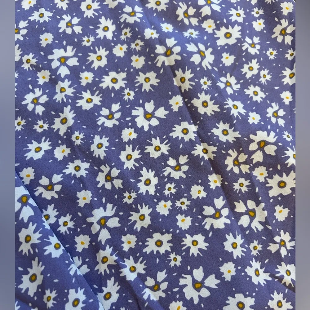 NWOT SHEIN Curve Purple Midi Dress with Boat Neck and White & Yellow Flowers 🌸 - Image 6