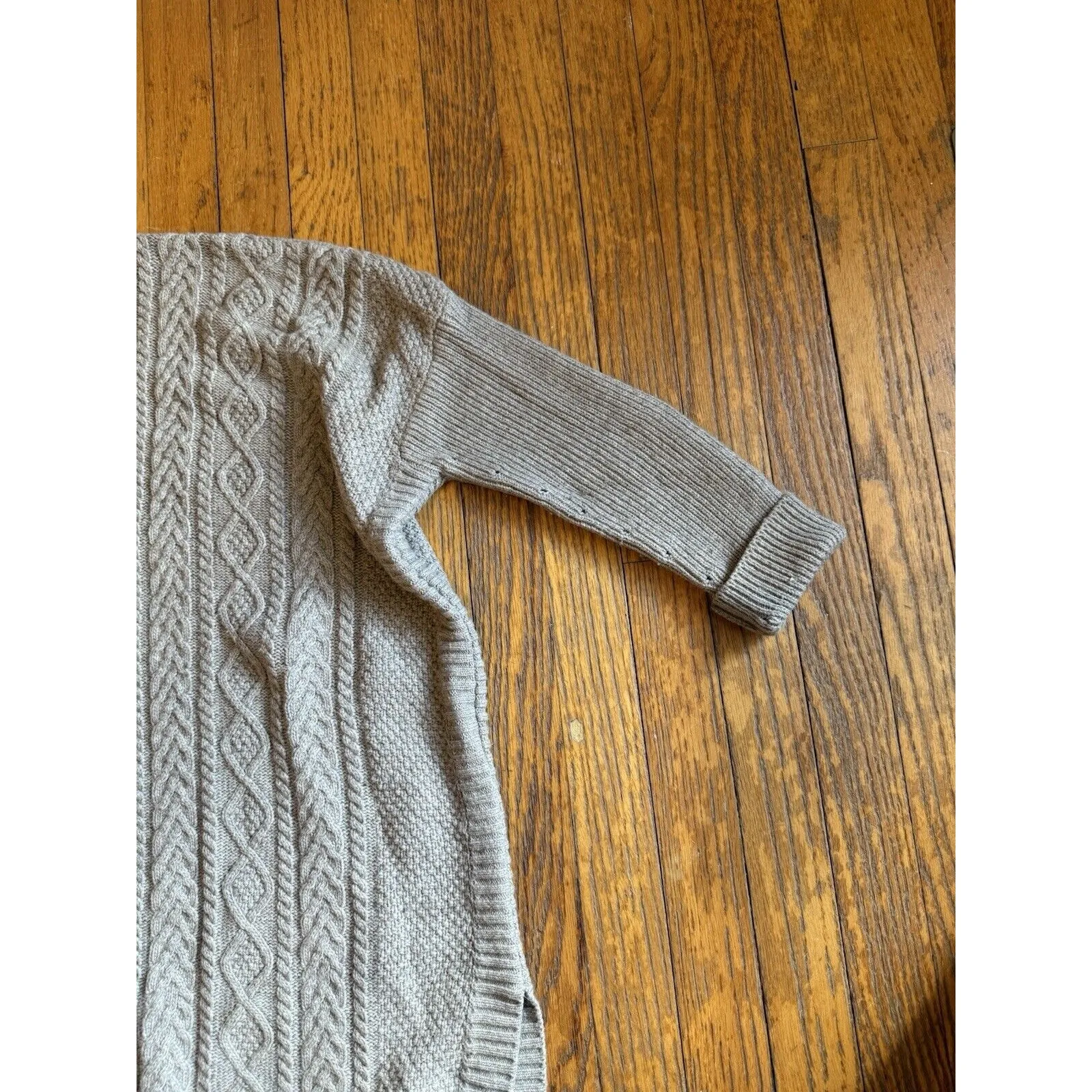 Anthropologie ZOA boxy textured oversized sweater Womens Size Medium Oatmeal - Image 2