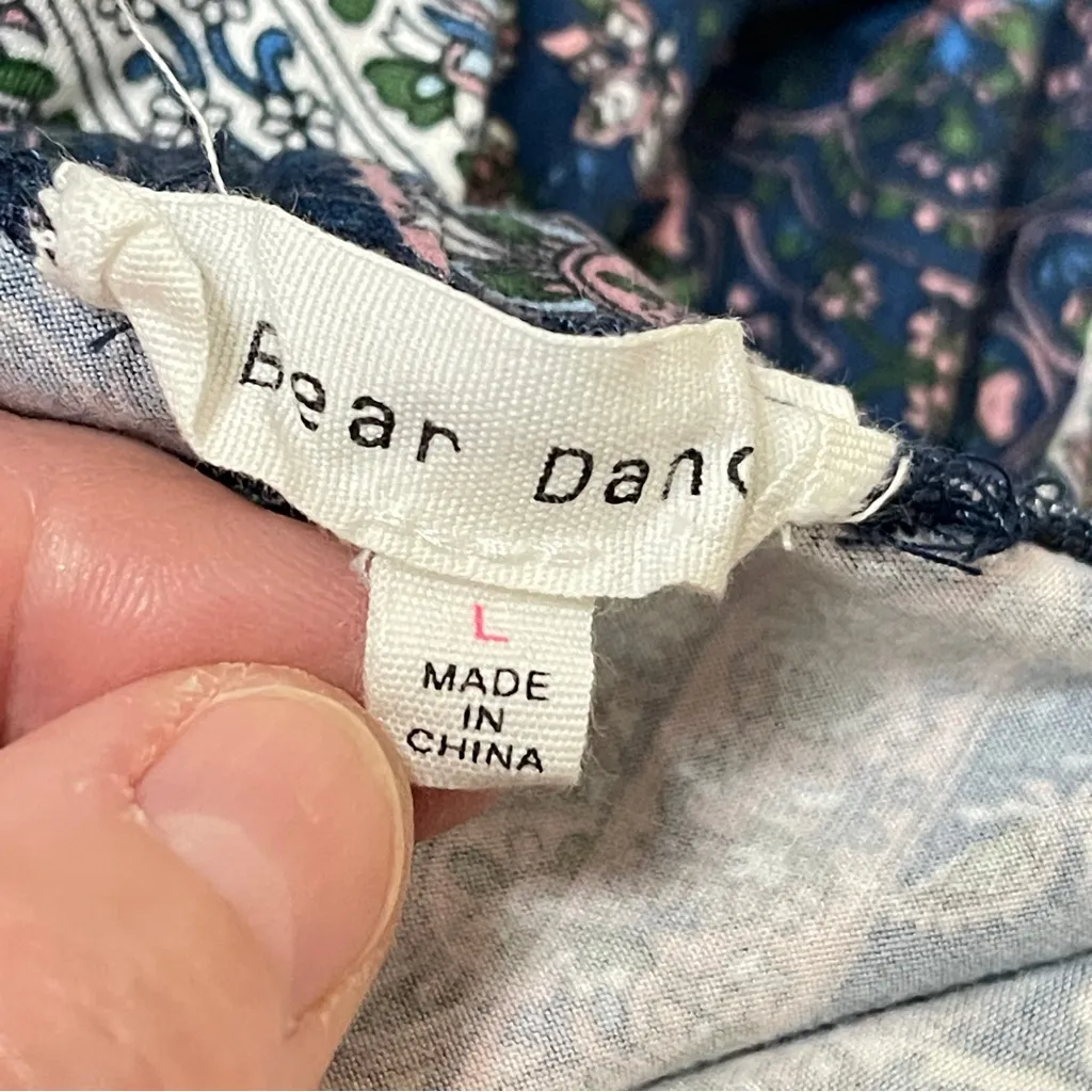 BEAR DANCE Bohemian Print Stretch Pull-On Flare Leg Pants, Large - Image 8