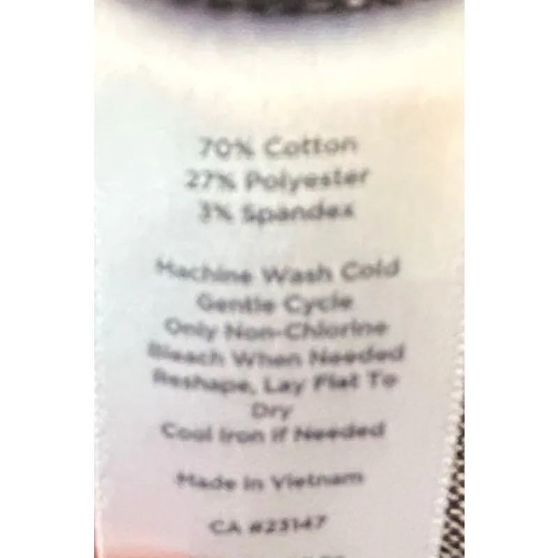 Talbots Black White Herringbone Knit Knee Straight Length Skirt Women's Size 6P‎ - Image 6