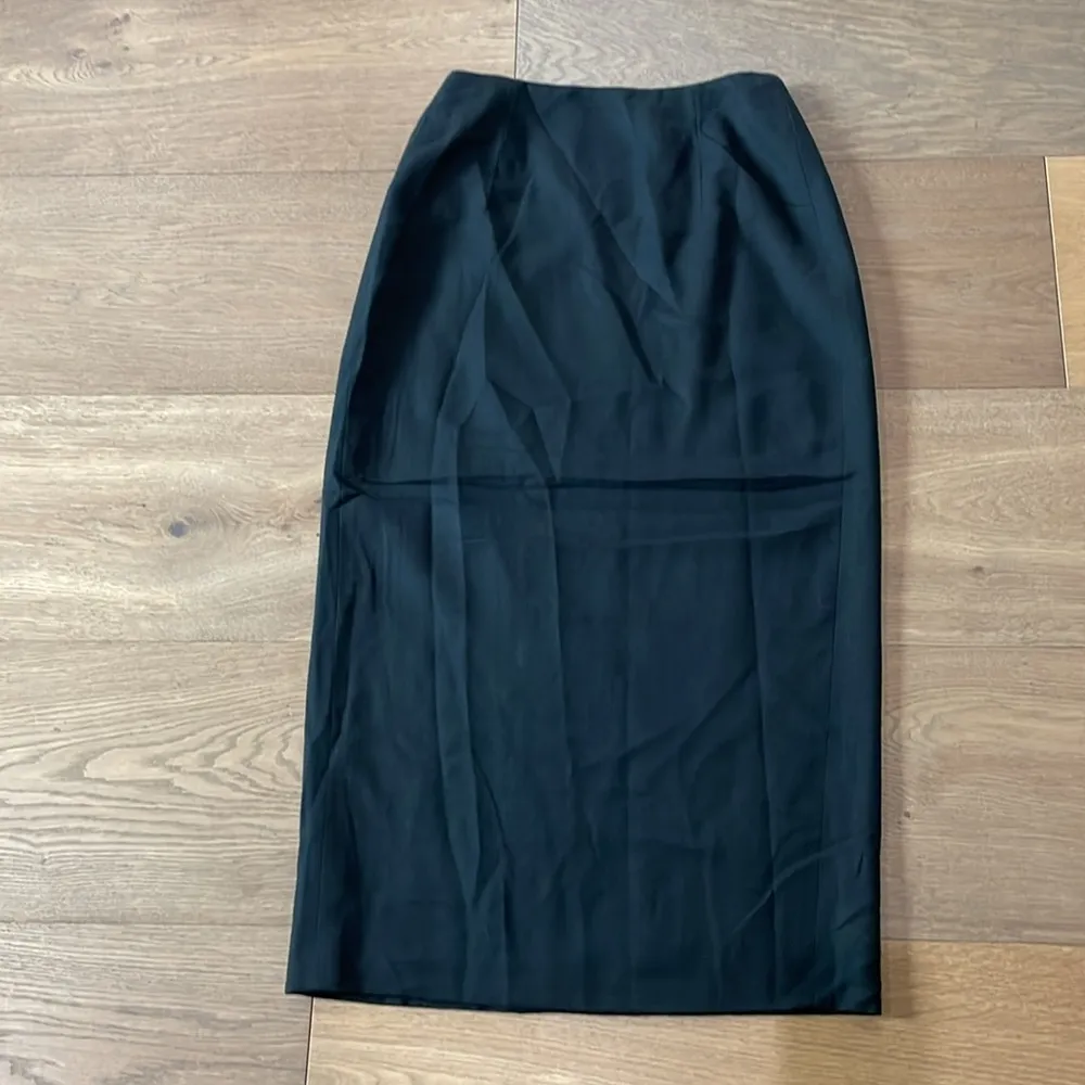 Industria Made in Italy 100% Wool Black Wrap Skirt IT42/US6 Size 42 - Image 10