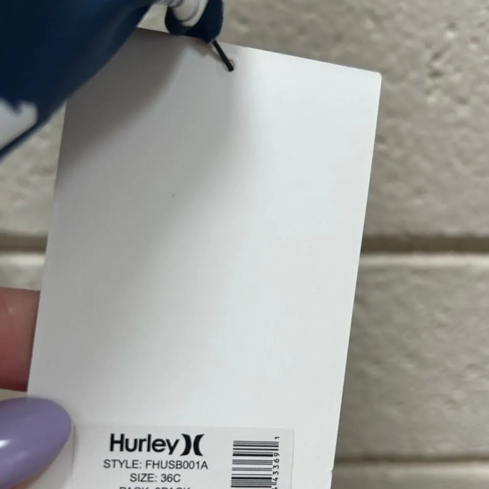 Hurley Blue Floral Bra size 36C NWT - Image 3