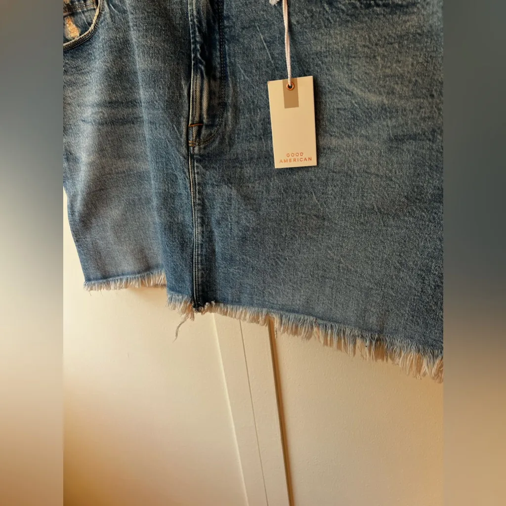 Good American Denim‎ Women’s NWT Jean Good Waist Mini Skirt Size 15 - Image 6