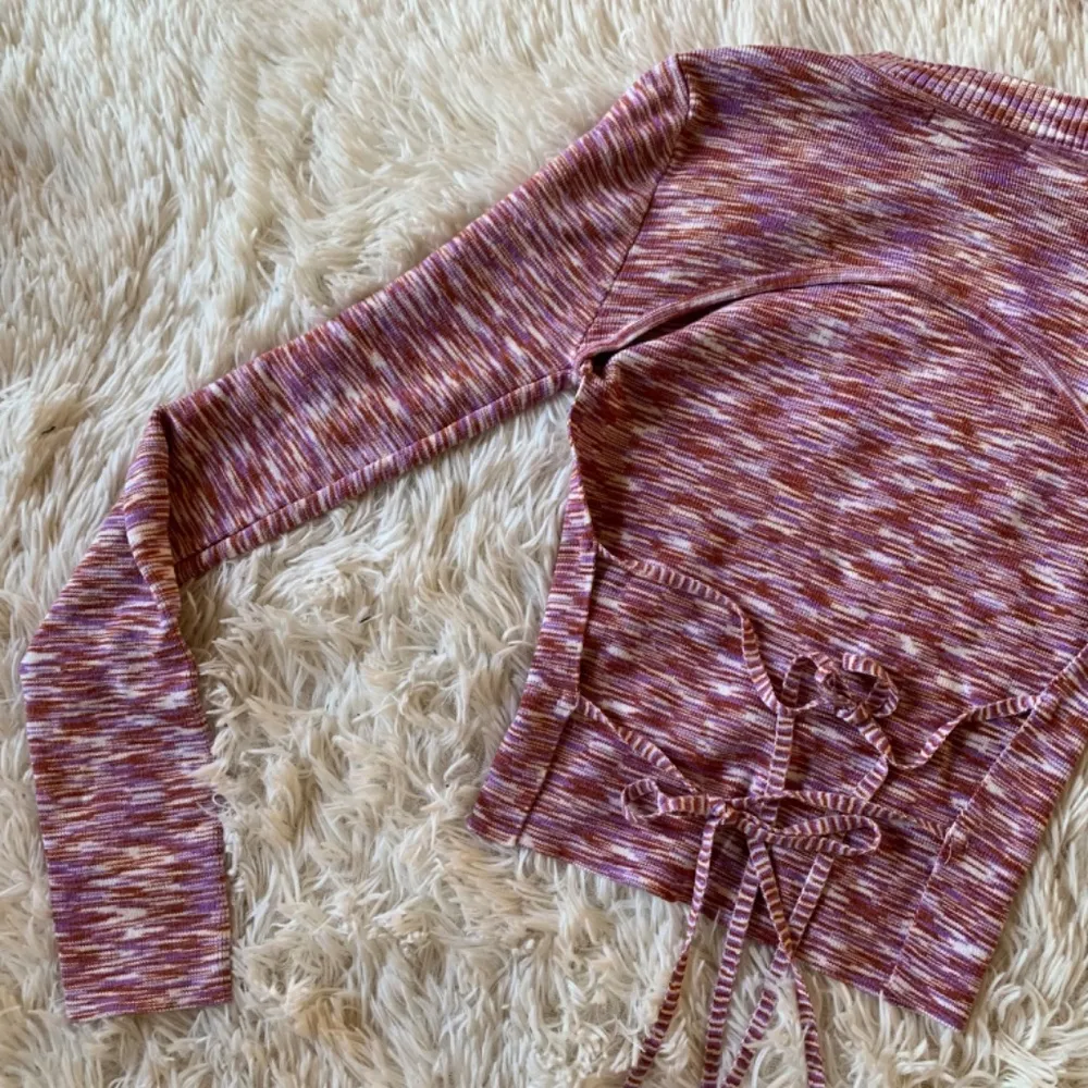 Lulu’s Tie It Together Purple Multi Tie-Back Sweater Top - Image 8